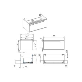Тумба под раковину La Fenice Elba FNC-01-ELB-B-100 97.6 см